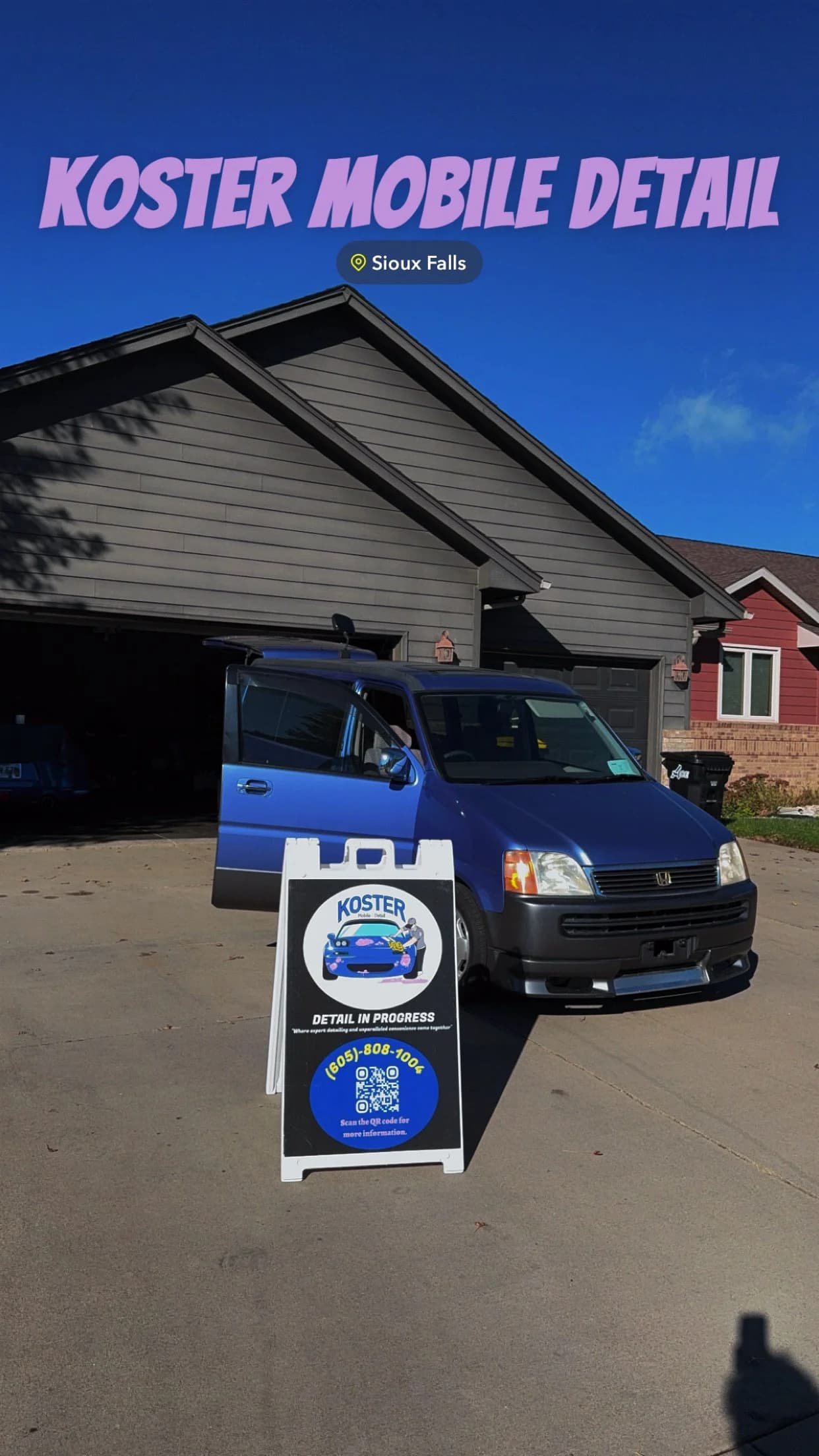 Koster Mobile Detail branded van — Sioux Falls